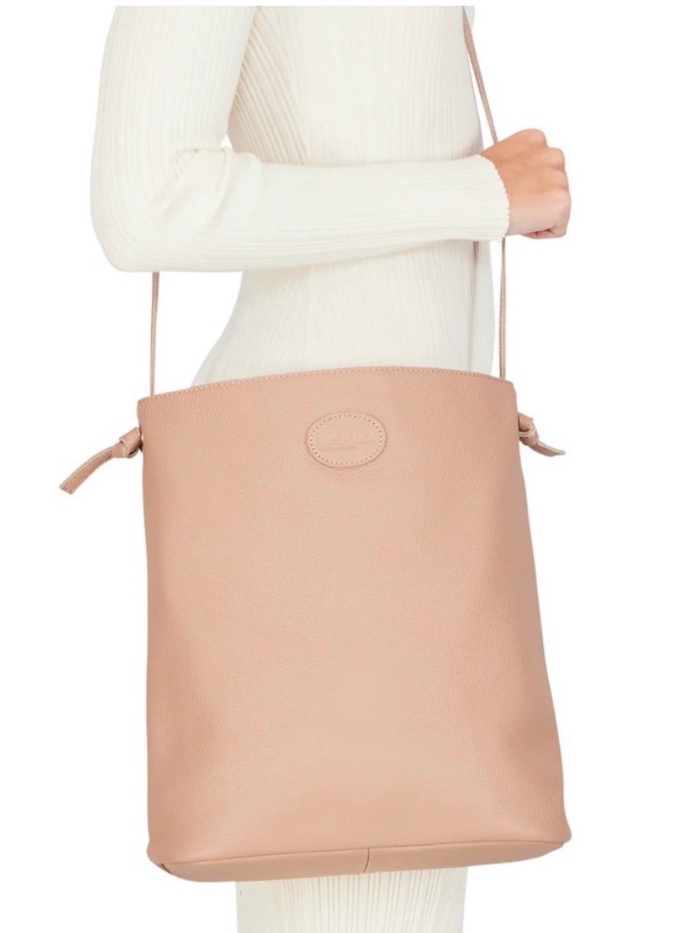 M.I.L.A. Jackie Suede Cross Body Bag Bucket Light Blush